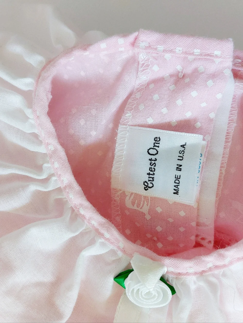 90s Cottagecore Bow & Diamond Pink Dress 2T Cutest One Vintage Victorian